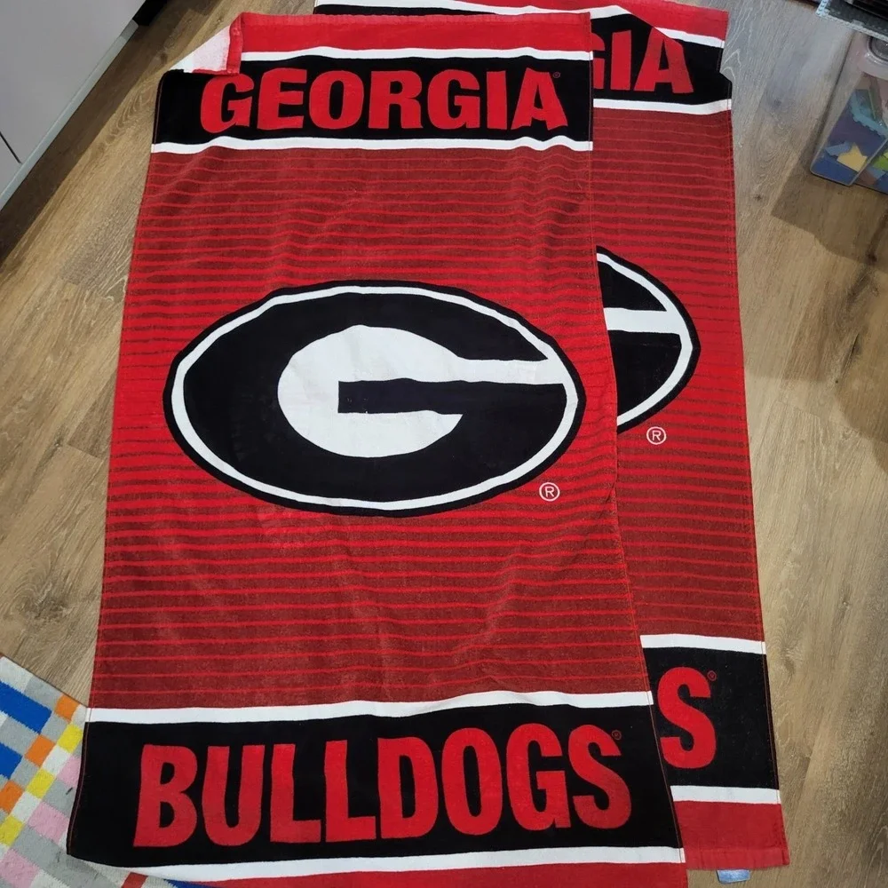 Georgia Bulldogs Beach Towel Set of 2 Red Black NCAA Fanatics 30x56